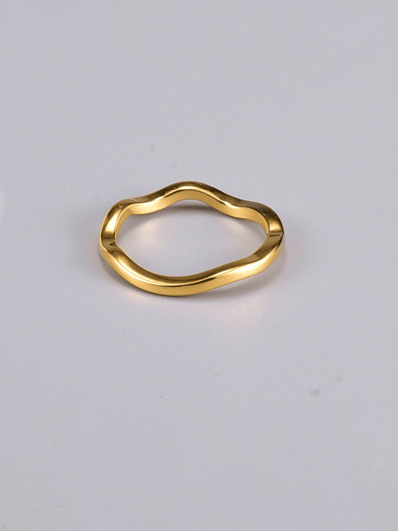 18K Gold Plated Ondulé Ring