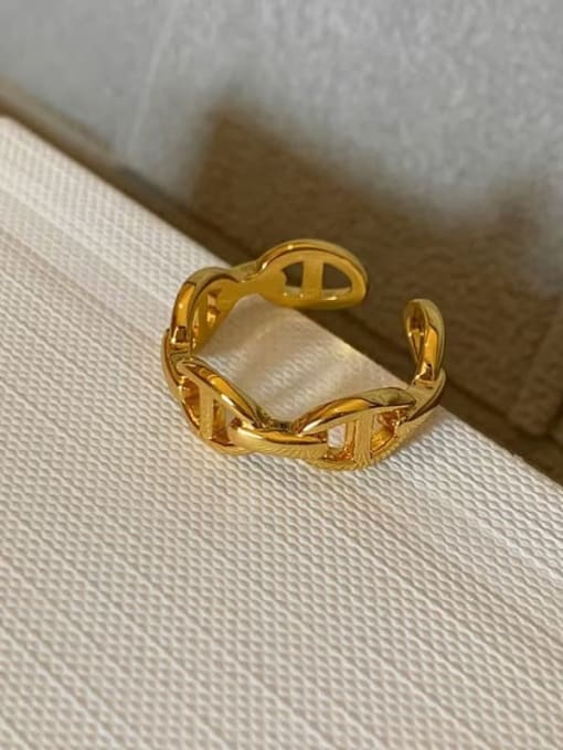 18K Gold Plated Linked Together Ring