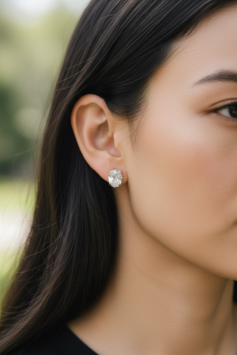The Daily Oval Studs