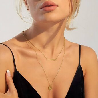 18K Gold Plated Darling Two Layers Necklace - Twinkle Charm
