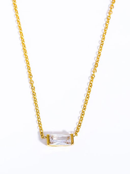 18K Gold Plated Titanium Birthstone Necklace