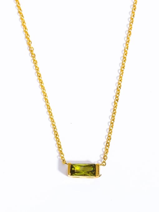 18K Gold Plated Titanium Birthstone Necklace