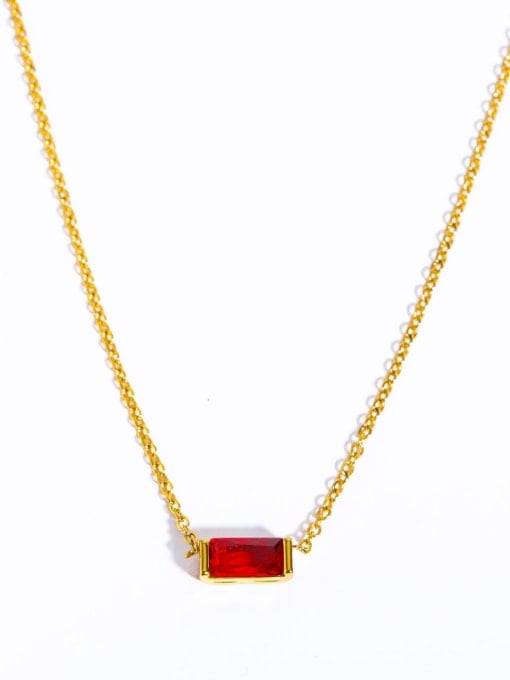 18K Gold Plated Titanium Birthstone Necklace
