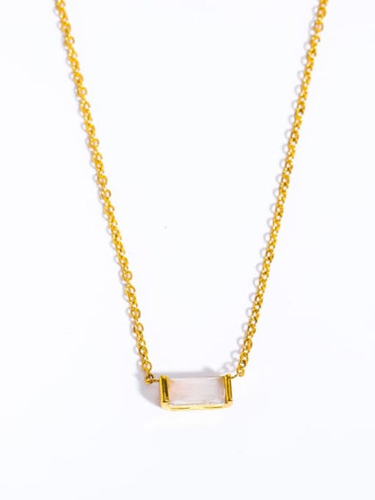 18K Gold Plated Titanium Birthstone Necklace