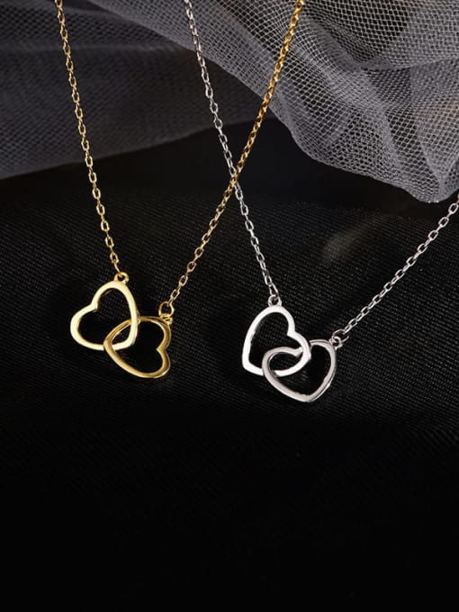 18K Gold Plated Two Hearts Necklace