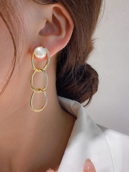 14K Gold Plated Chain Earrings Drop Dangle - Twinkle Charm
