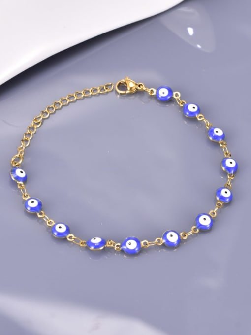 18K Gold Plated Blue Evil Eye Bracelet - Twinkle Charm