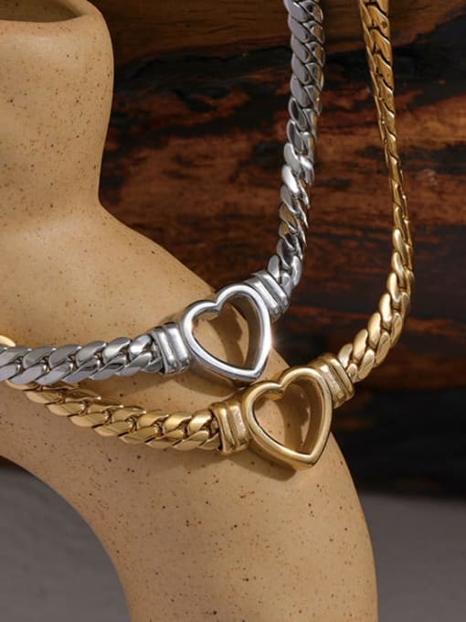 18K Gold Plated Chunky Heart Necklace - Twinkle Charm