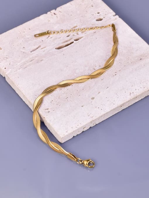 18K Gold Plated Double Weave Snake Chain Bracelet - Twinkle Charm