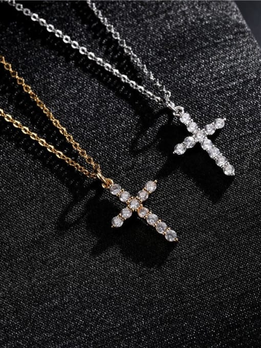 18K Gold Plated Fancy Cross Necklace - Twinkle Charm