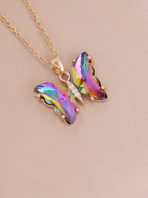 18K Gold Plated Titanium Butterfly with Zirconia Necklace - Twinkle Charm