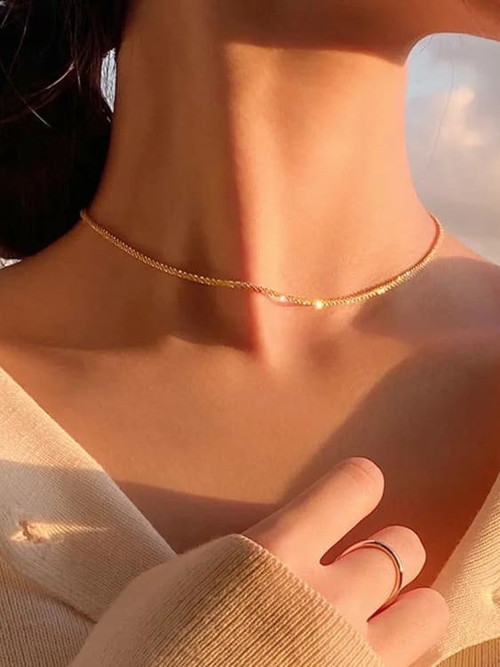 18K Gold Plated Titanium Steel Geometric Necklace - Twinkle Charm