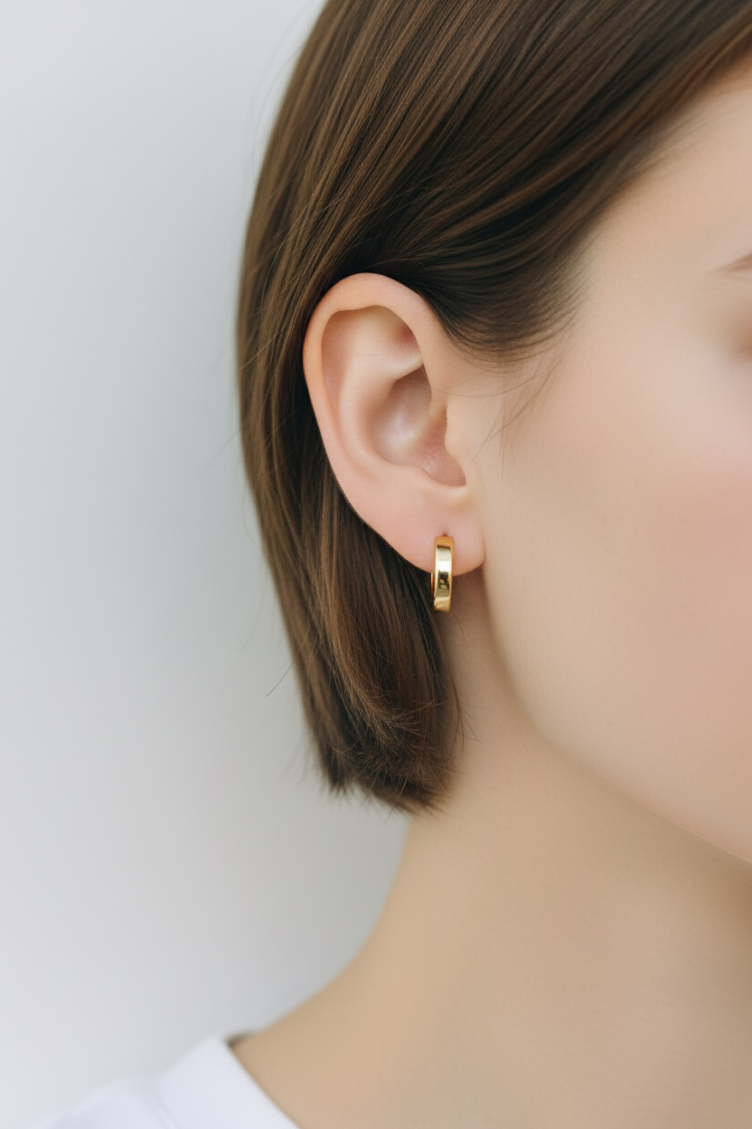 Little Hoop Huggie Earrings