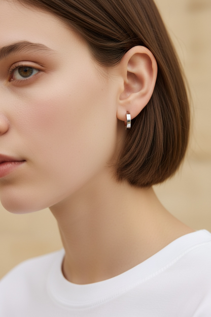 Little Hoop Huggie Earrings