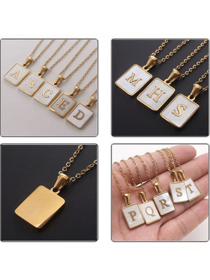 18K Gold Plated Twinkle Charm letter P necklace