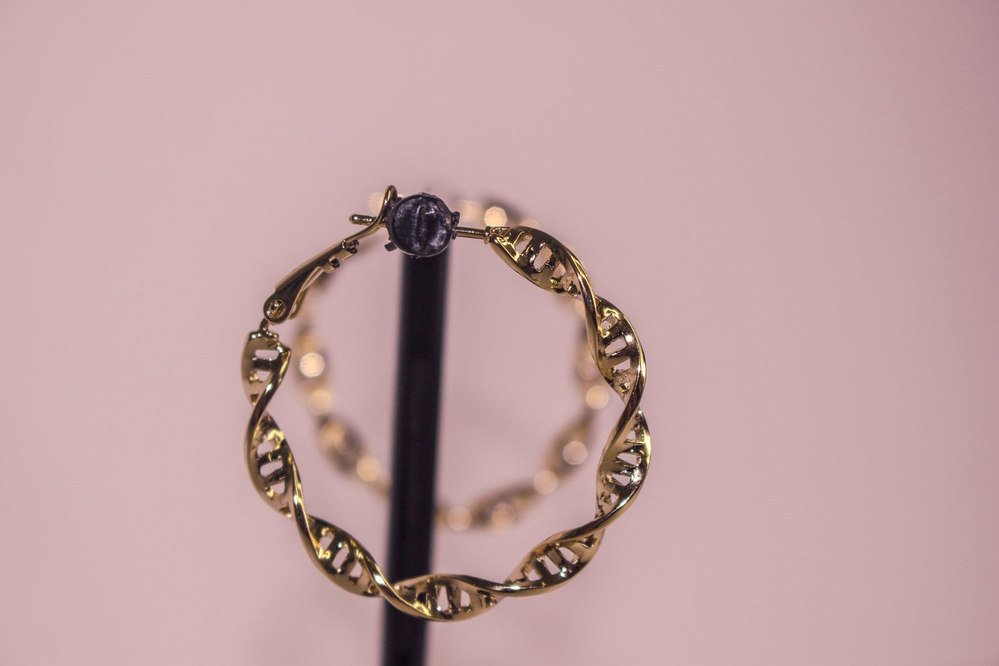 18K Gold Plated DNA Helix Hoop Earrings - Twinkle Charm