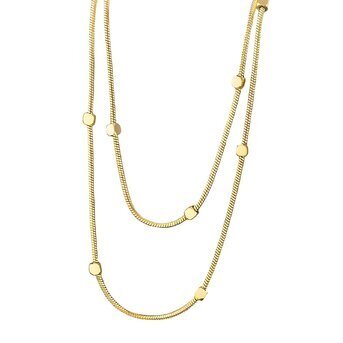 18K Gold Plated Fancy Two-Layer Necklace - Twinkle Charm