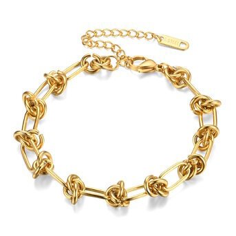 18K Gold Plated Love Knot Bracelet - Twinkle Charm